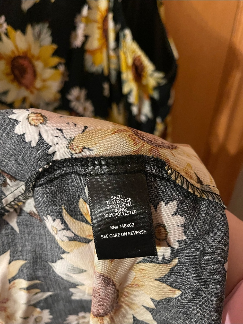 Torrid 2X Sunflower Print Knee Length Challis Dress ~ 90s Alternative Vibes - Picture 5 of 5